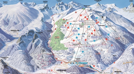 Pistekaart van Golm.